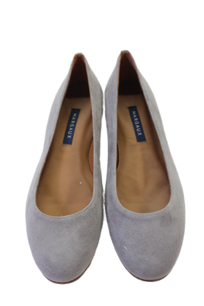 Margaux Womens Suede Slide On Ballet Flats Gravel Gray Size 35.5 5.5 Narrow