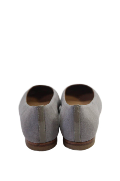 Margaux Womens Suede Slide On Ballet Flats Gravel Gray Size 35.5 5.5 Narrow