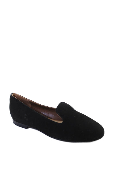 Margaux Womens Suede Slide On Casual Loafers Jet Black Size 33 3 Wide