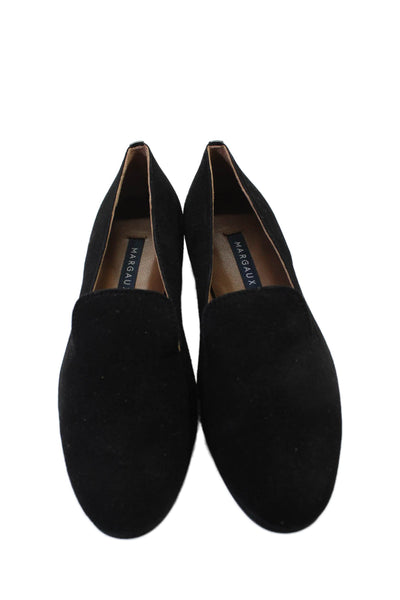 Margaux Womens Suede Slide On Casual Loafers Jet Black Size 33 3 Wide