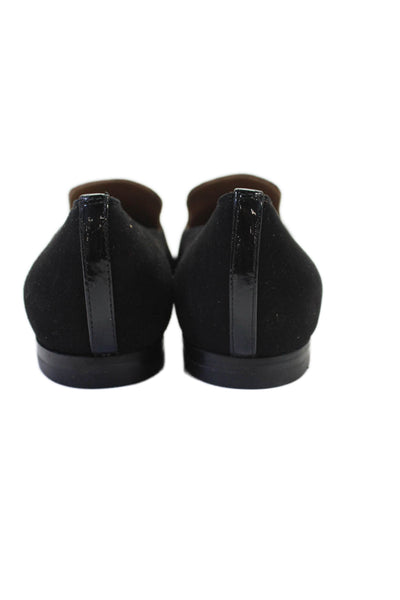 Margaux Womens Suede Slide On Casual Loafers Jet Black Size 33 3 Wide