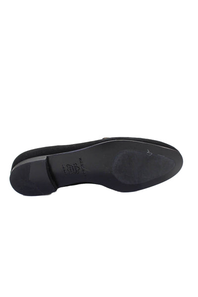Margaux Womens Suede Slide On Casual Loafers Jet Black Size 33 3 Wide