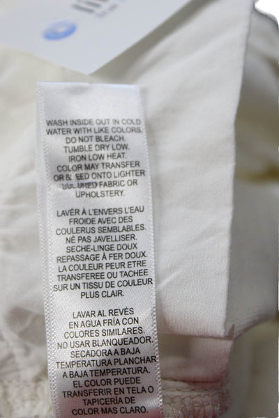 Frame Womens High Rise Le Original Slim Leg Jeans Natural White Cotton Size 28