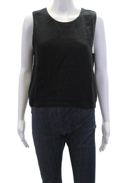 Z Supply Womens Cotton Sleeveless V-neck Lined Tank Top Black Size M