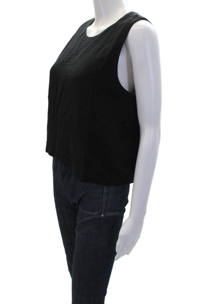 Z Supply Womens Cotton Sleeveless V-neck Lined Tank Top Black Size M
