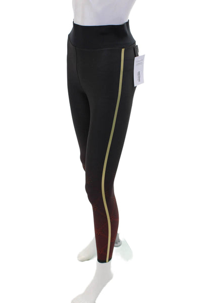 Ultracor Womens Lined Spandex Graphic Printed Fitted Leggings Black Size S
