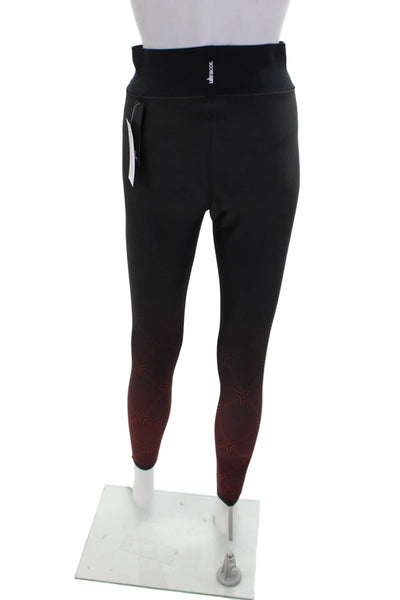 Ultracor Womens Lined Spandex Graphic Printed Fitted Leggings Black Size S