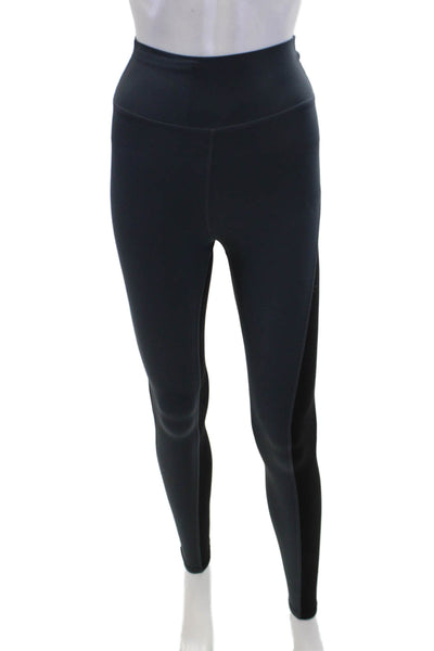 PE Nation Womens Spandex Textured Lined Ankle Leggings Blue Size XS