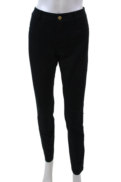 Minnie Rose Women's Button Closure Pockets Skinny Denim Pants Black Size 4