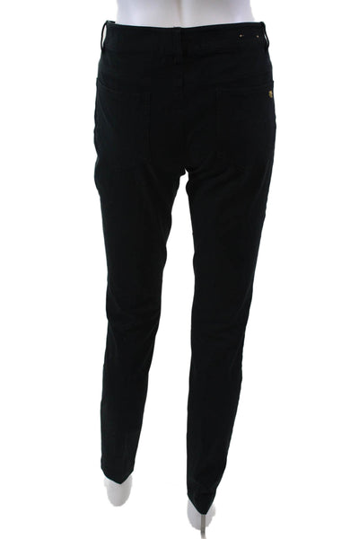 Minnie Rose Women's Button Closure Pockets Skinny Denim Pants Black Size 4
