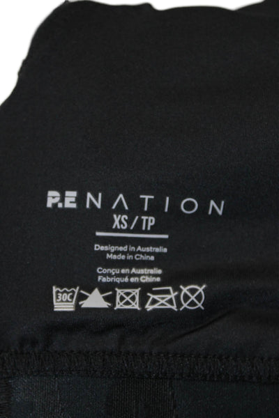 PE Nation Womens Backcheck Adjustable Straps Sports Bra Black Size XS