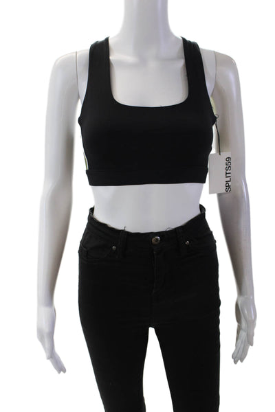 Splits59 Womens Activewear Lexi Rigor Racerback Sports Bra Black Size XS