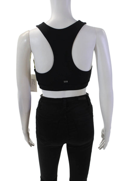 Splits59 Womens Activewear Lexi Rigor Racerback Sports Bra Black Size XS