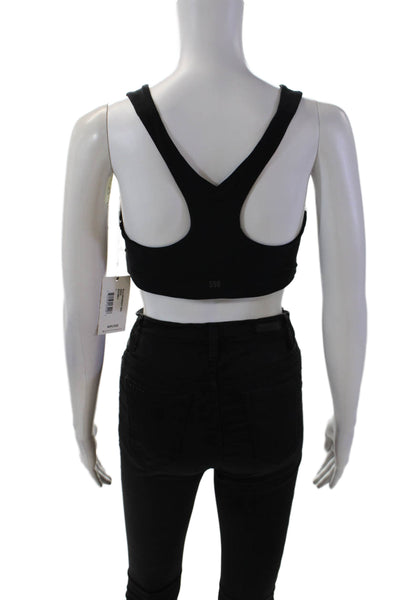 Splits59 Womens Activewear Ella Airweight Stretch Sports Bra Black Size L