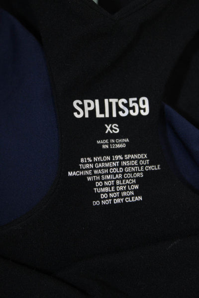 Splits59 Womens Activewear Ella Airweight Stretch Sports Bra Black Size XS