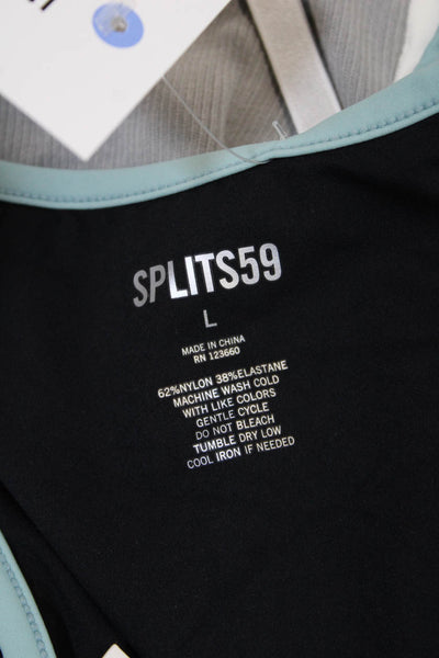 Splits59 Womens Activewear Blake Rigor Racerback Sports Bra Black Size L