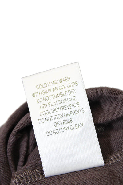 StyleRunner Womens Linen Sleeveless Double Kick Tank Top Brown Size M