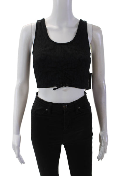 PE Nation Womens Activewear Backcheck Adjustable Straps Sports Bra Green Size XS