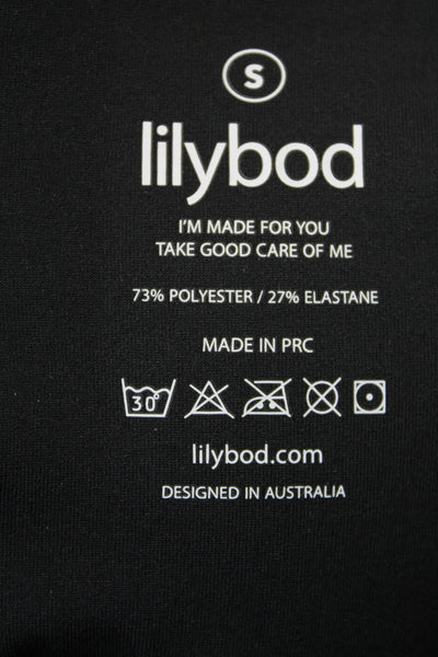 Lilybod Womens Padded Adjustable Straps Classic Sports Bra Black Size S