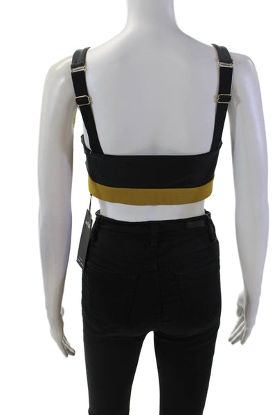 PE Nation Womens Activewear Color Block Ricochet Sports Bra Gray Size M