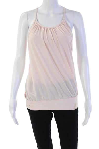 Lululemon Womens Stripe Printed Built in Sports Bra Tank Top Baby Pink Size 6