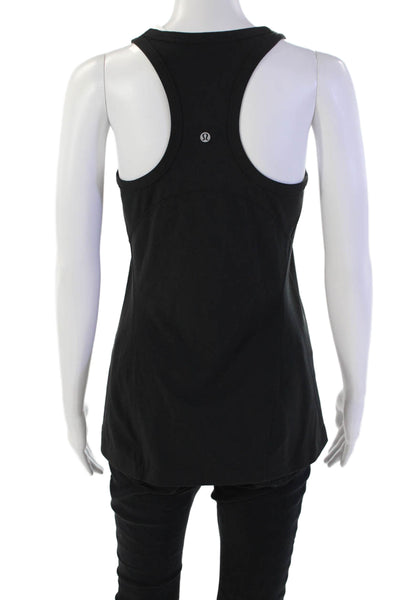 Lululemon Womens Soft Knit Scoop Neck Racerback Tank Top Black Size 8