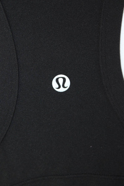 Lululemon Womens Soft Knit Scoop Neck Racerback Tank Top Black Size 8