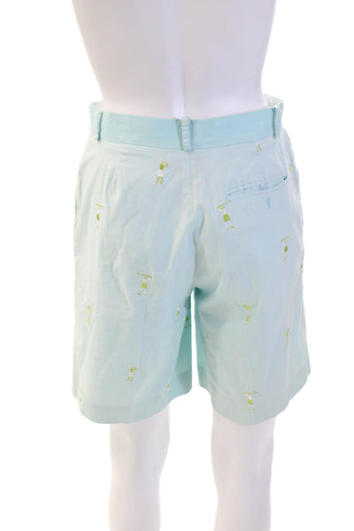 Lily Pulitzer Womens Cotton Novelty Print Three Pocket Shorts Blue Size 2