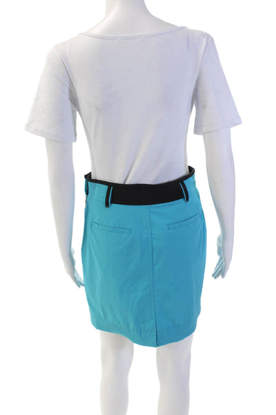 Ralph Lauren Golf Womens Four Pocket Side Zip Mini Pencil Skirt Blue Size 2