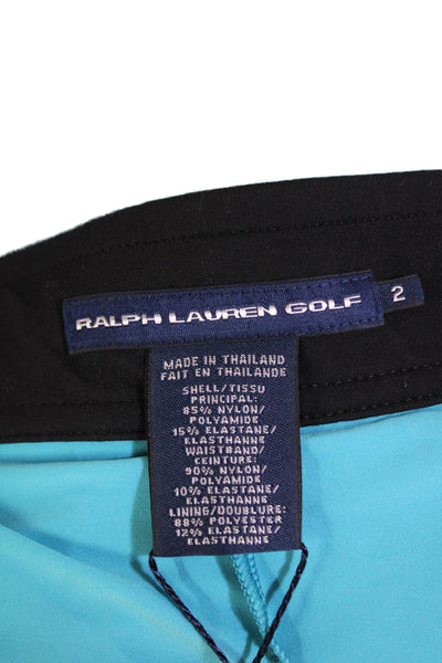 Ralph Lauren Golf Womens Four Pocket Side Zip Mini Pencil Skirt Blue Size 2