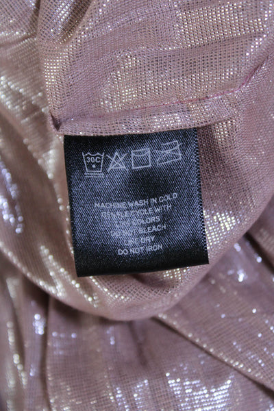 Kondi Womens Cotton High Rise Pleated Lurex Skorts Desert Rose Size L