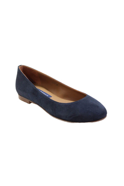 Margaux Womens Suede The Classic Ballet Flats Midnight Blue Size 33.5 3.5 Medium