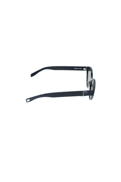 Westward Leaning Womens Oval Cats Eye Sunglasses Black Plastic