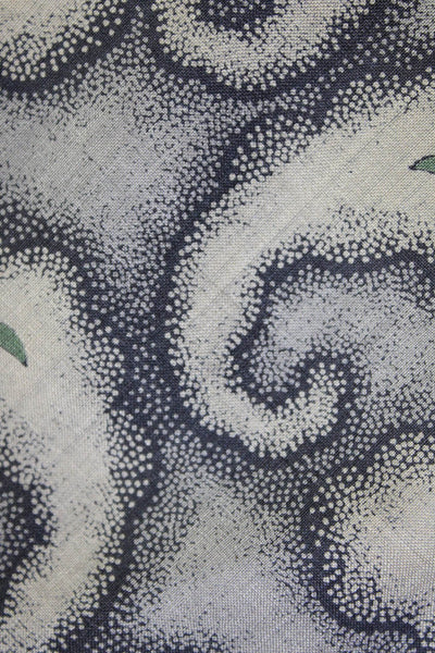 Giorgio Armani Mens Silk Printed Necktie Gray Navy Size OS