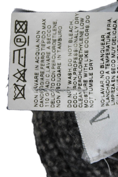 Max Mara Womens Wool Spotted Print Zipped Lined Straight Skirt Gray Size 8