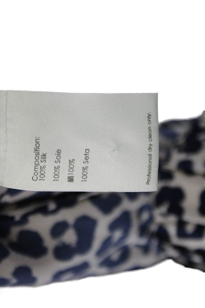 3.1 Phillip Lim Womens Navy Animal Printed Double Pocket Mini Skirt Beige Size 2