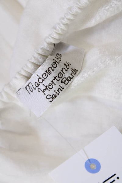 Mademoiselle Hortense Saint Barth Womens One Shoulder Tiered Dress White Small