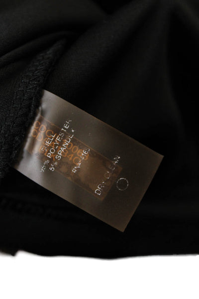 Calvin Klein Womens Gold Tone Chain Detail Zipped High Neck Dress Black Size 2