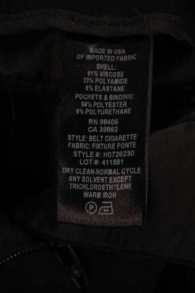 Theory Womens Zip Pleated Lined Straight Leg Dress Pants Black Size 04