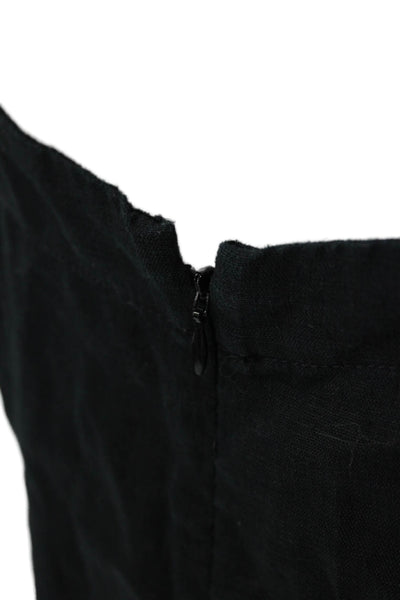 Madewell Womens Cotton Square Neck Spaghetti Strap Lined Tunic Tank Top Black Si