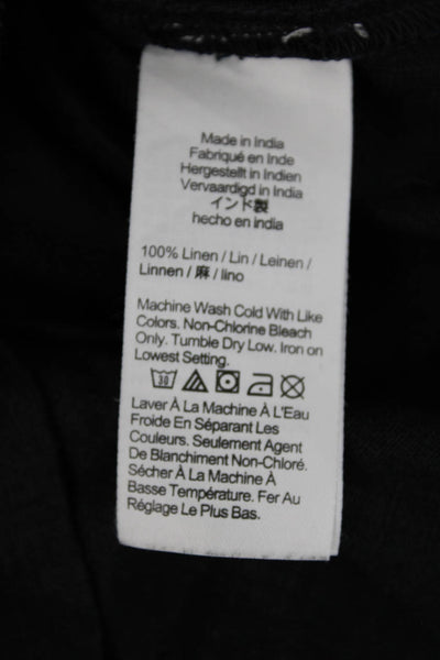 Madewell Womens Cotton Square Neck Spaghetti Strap Lined Tunic Tank Top Black Si