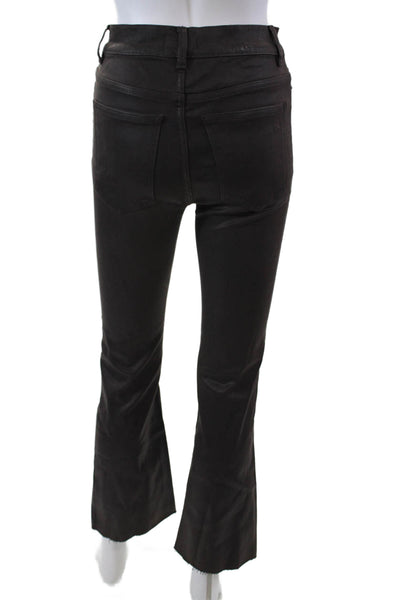 DL1961 Womens High Rise Bridget Boot Cut Crop Jeans Brown Cotton Size 27
