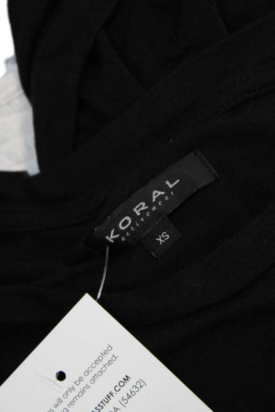 KORAL ACTIVEWEAR Womens Cutout Back Detail Long Sleeve Top Black Size XS