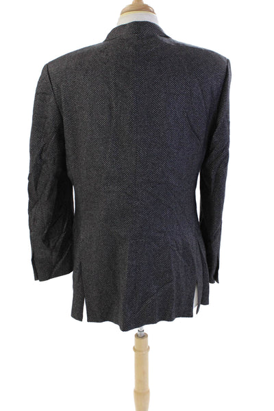 Corneliani Mens Cashmere Three Buttoned Lined Pocketed Suit Jacket Gray Size 40