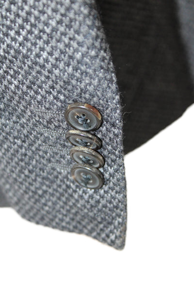 Corneliani Mens Cashmere Three Buttoned Lined Pocketed Suit Jacket Gray Size 40