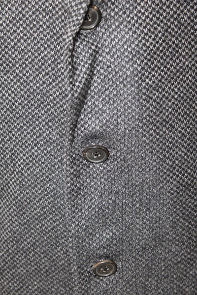 Corneliani Mens Cashmere Three Buttoned Lined Pocketed Suit Jacket Gray Size 40