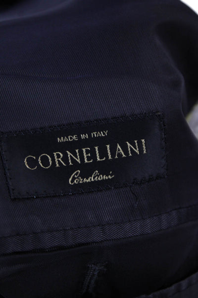 Corneliani Mens Cashmere Three Buttoned Lined Pocketed Suit Jacket Gray Size 40