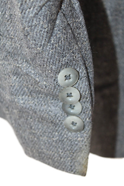 John W. Nordstrom Mens Wool Three Button Notched Collar Suit Jacket Gray Size 42