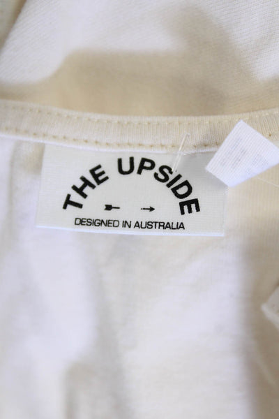 The Upside Women's Scoop Neck Sleeveless Workout Tank Top Beige Size M