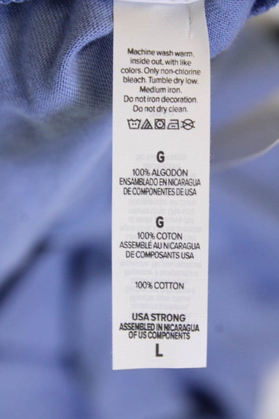 Bella + Canvas Women's Round Neck Sleeveless Cotton Tank Top Blue Size L